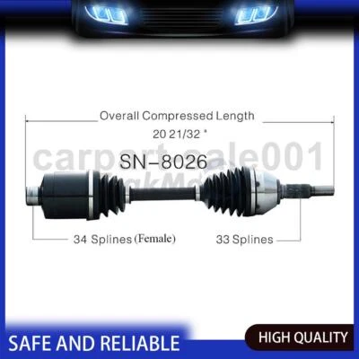 TrakMotive CV Axle Shaft Front Right For 2008-2010 Chevrolet Cobalt 2.0L Foto 1 de 2