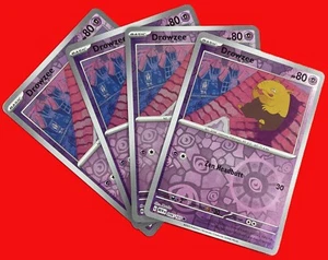 4X Pokemon Juego de Cartas Coleccionables Drowzee 096/165 HOLO INVERSO Escarlata y Violeta 151 Inglés Casi Nuevo - Imagen 1 de 2