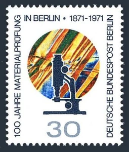 Germany-Berlin 9N326 two stamps, MNH. Mi 416. Microscope & Metal Slide. 1971. - Picture 1 of 1