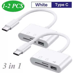 USB C to SD Card Reader Type C Hub Adapter 2TB for MacBook Camera Android Linux - Picture 1 of 11