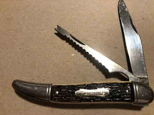 COLONIAL PROV USA FISH KNIFE 2 BLADES -HOOK REMOVER-BOTTLE OPENER - Picture 1 of 8