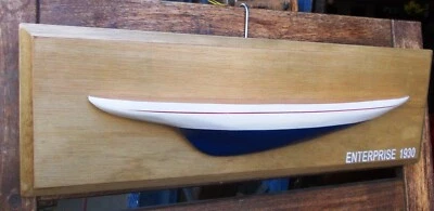 Mezzo Scafo ENTERPRISE 1930 Barca Vela  America's Cup 47,5 x 15,5 Stile Nautico - Immagine 1 di 4