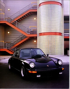 Porsche 911 Carrera 1990 impresión vintage 1975 refrigerado por aire plano 6 clásico alemán - Imagen 1 de 3