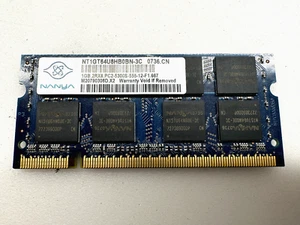RAM NANYA DDR2 1GB 2RX8 PC2-5300S-555-12-F1 NT1GT64U8HB0BN (942N) - Imagen 1 de 2