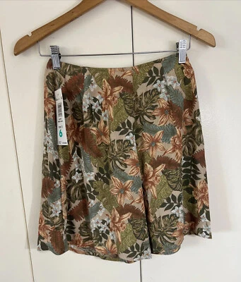 Lizsport Verano Safari Mujer Skort Envolvente Pantalones Cortos Floral Falda Pantalones Cortos Talla 6 Foto 1 de 4
