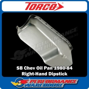 Torco SB Chev 283-350 Oil Pan Sump Right-Hand Dipstick 1980-1984, TCO-4220 - Picture 1 of 2