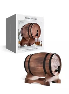 Studio Mercantile Miniature Wood Whiskey Barrel Dispenser Holds Up To 5L - Picture 1 of 4
