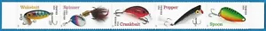 USA Sc. 5965b (F) Fishing Lures 2025 MNH strip of 5 - Picture 1 of 1