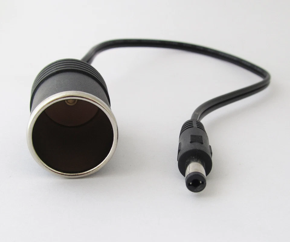 4pcs 5.5x2.1mm Male to Car Cigarette Lighter Female Socket Power Supply Cable - Image 1 of 4