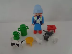 playmobil lattiera con gatto e 4 gattini sgabello lattiera 3007 - Foto 1 di 4