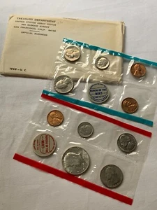 1968 10-piece uncirculated mint set envelope - Picture 1 of 2