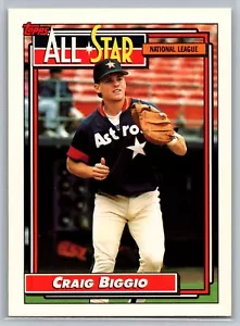 2 - 1992 Topps "All-Star" Houston Astros - CRAIG BIGGIO - MLB HOF - Picture 1 of 4