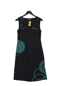 Monsoon Women's Midi Dress UK 10 Blue 100% Linen A-Line - Picture 1 of 6