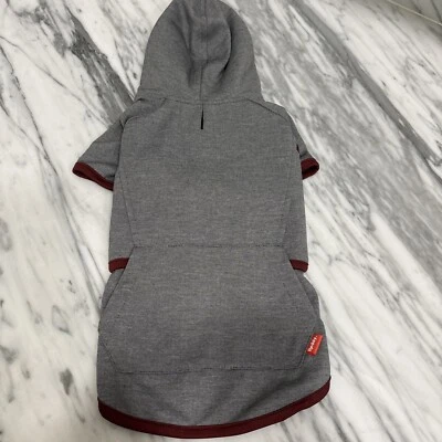 Sudadera con Capucha Reddy Dog Color Gris y Granate Talla Mediana Elástica Suave Foto 1 de 4