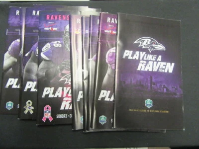 Baltimore Ravens 2014 Lot of Game Programs, Tickets, Schedule, Etc.     WF - Image 1 of 3