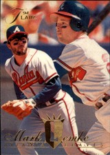 1994 Flair Atlanta Braves Baseball Card #354 Mark Lemke