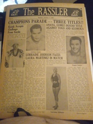 Mint NWA 1959 wrestling program wwwf mcshane Gomez ladies Gordo togo anaya togo - Image 1 of 4