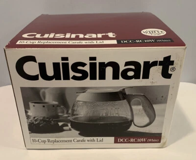 Cuisinart 10 Cup Coffee Maker Replacement Carafe with Lid White DCC-RC10W - Image 1 of 4