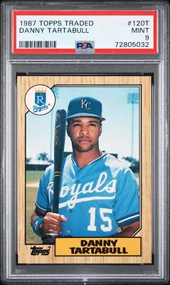 1987 Topps Traded #120T Danny Tartabull PSA 9 Mint, *POP 8* - Image 1 of 2