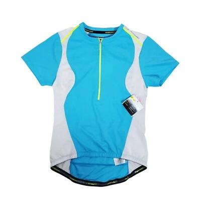 NEW NISHIKI Womens Short Sleeve Cycling Bike Jersey Size S Drop Tail Half Zip - Image 1 of 4