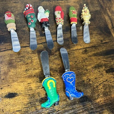 LOTE DE 8 ESPARCIDORES DE ALMACÉN BOSTON. Cuchillos cubiertos para mantequilla/queso Foto 1 de 4