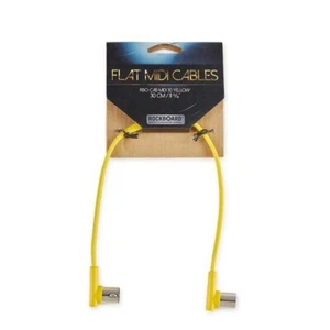 Rockboard Flat MIDI Cable - 30 cm (11 13/16"), Yellow, Angled Plugs - Picture 1 of 7