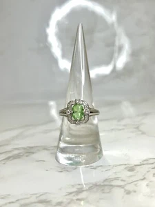 Bomb Party RBP2895 “Never Disappointed” Green Topaz Rhodium Plating Size 8 - Picture 1 of 4