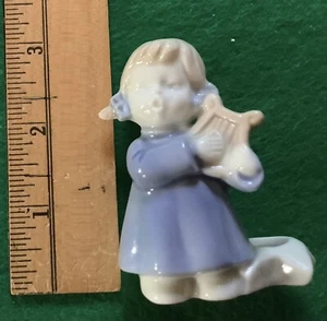 Biedermann kleiner blauer Engel Figur Kerzenhalter. Made In Japan - Bild 1 von 4