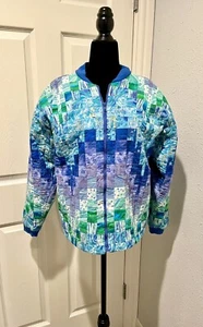 Handmade Quilt Coat Vintage Quilted Jacket Chore Barn Coat Patchwork Reversible - Picture 1 of 10