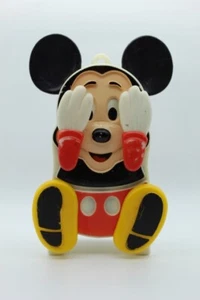 1992 Illco Pre-School Wind-up MICKEY MOUSE DISNEY Musical Peek A Boo GIOCATTOLO ~ Funziona! - Foto 1 di 8