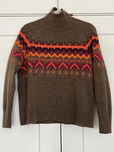 Maglione tunica Lou & Grey LOFT marrone manica lunga pullover donna piccolo nuovo senza etichette - Foto 1 di 5