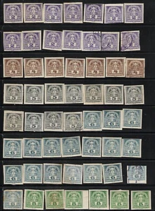 Österreich 1920 - 21 Scott's # P29 - P47 Zeitung - 175 Briefmarken, 4 Seiten Kat$50++ - Bild 1 von 4