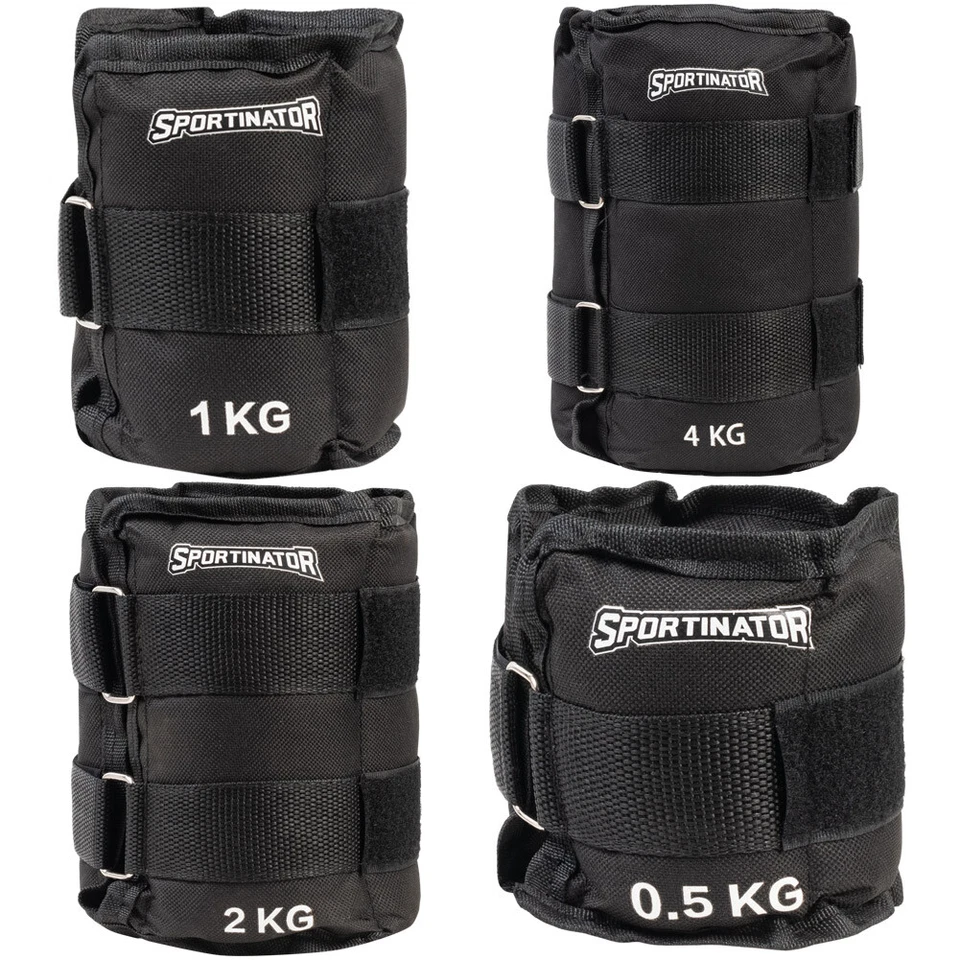 SPORTINATOR Arm- & Bein-Gewichtsmanschetten Gewichte 0,5 bis 4 kg schwarz neu