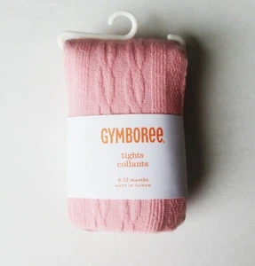 Gymboree Baby Girls Cable Knit Tights Sz 6-12 Months Toddler Peach/Pink Stretch  - Picture 1 of 2