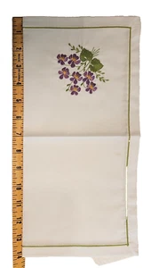 Vintage weiß Leinen Kreuzstich Blumenstickerei 14" Tischgedeck Deutsch - Bild 1 von 16
