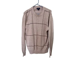 Dockers Beige Cable Tejido Abuelo L/G 100% Algodón Cuello Redondo Y2K Años 90 Gran Tamaño - Imagen 1 de 11