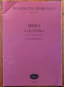 MARCELLO "MISSA A QUATTRO" PIANO/VOCAL SCORE PB VG LATIN TEXT - Picture 1 of 1
