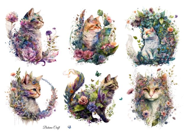 500 ideias de Decoupage gatos em 2023