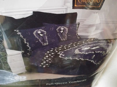VINTAGE NEW in BAG NIGHTMARE BEFORE CHRISTMAS COMFORTER FULL QUEEN XMAS BLANKET - Image 1 of 4