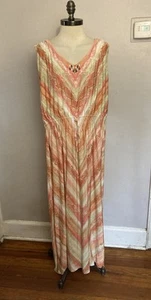 Ruby Rd Woman Multicolor Sleeveless Pullover Stretch Maxi Dress Plus Size 2x - Picture 1 of 6