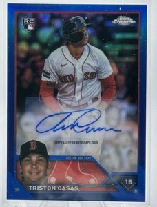 2023 Topps Chrome Update TRISTON CASAS BLUE REFRACTOR AUTO /150 RED SOX RC - Picture 1 of 2
