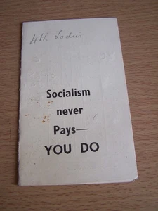 Brig R Rayner Whist Score Card Army Politician Socialism never Pays You Do - Picture 1 of 3