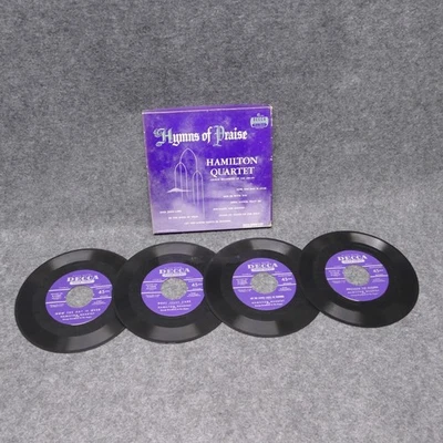 45 RPM 7" 4 Record Box Set Hymns Of Praise Hamilton Quartet Decca 9-207 - Image 1 of 4
