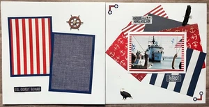 Coast Guard Scrapbook pages, Military Layouts, Coast Guard Scrapbook Layout - Picture 1 of 9