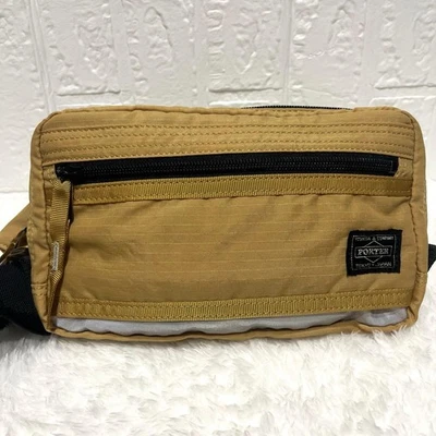 Porter Dash Body Bag Waist Pack Sand Beige Lightweight Waterproof Nylon - Image 1 of 4