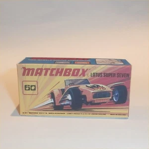 Matchbox Lesney Superfast 60 d Lotus Super Seven I Style Repro Box - Picture 1 of 4