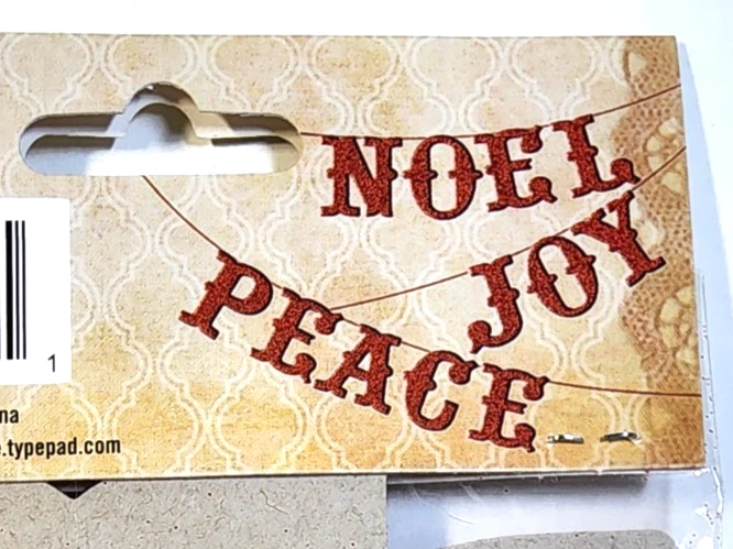 Noel Joy Peace My Mind's Eye Brillo Rojo Letras Banners Letras 4.5" Alto 2014 Foto 1 de 3