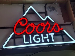 Coors Light Neon Sign Wall Decor Neon Lights Bedroom LED Beer Mancave Dorm New - Picture 1 of 12
