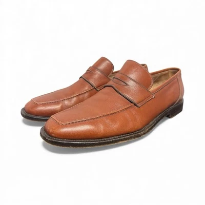 Sapatos Mocassim Ermenegildo Zegna Masculino Tamanho 10 Couro Marrom Médio - Imagem 1 de 4