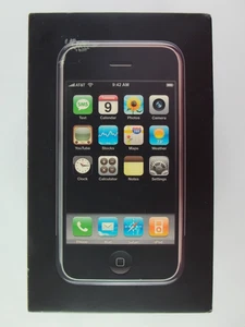 Apple iPhone 2g 8gb 1st Generation A1203 - MATCHING BOX & SIM CARD - Rare 2007 - Picture 1 of 16